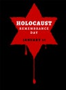 International holocaust remembrance day. Vertical poster, print, banner.