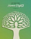 International Human Rights card for people help Royalty Free Stock Photo