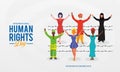 International human rights day background Royalty Free Stock Photo