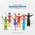 International human rights day background Royalty Free Stock Photo