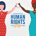 International human rights day background. Royalty Free Stock Photo