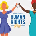 International human rights day background. Royalty Free Stock Photo