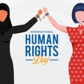 International human rights day background Royalty Free Stock Photo