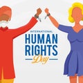 International human rights day background. Royalty Free Stock Photo