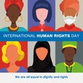 International human rights day background. Royalty Free Stock Photo