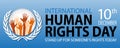 International human rights day Royalty Free Stock Photo