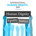 International Human Rights Day - Vector Illustration