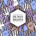 International Human Rights month diverse hand card