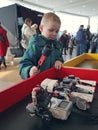 Russia, Murmansk - 07 April 2019: international interactive robot exhibition for children Robopolis