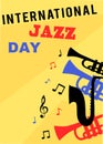 International Jazz day poster and flyer