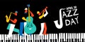 International Jazz day poster of live music band