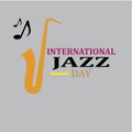 International Jazz Day Vector Illustration. - Vector Royalty Free Stock Photo