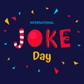 International Joke day vector background or graphic banner