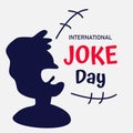 International Joke day vector background or graphic banner