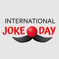 International Joke day vector background or graphic banner