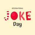 International Joke day vector background or graphic banner