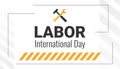International Labor Day poster vector invitation with Workers Day