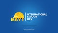 International labour or labor day banner template