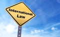 International law sign Royalty Free Stock Photo