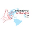 International lefthanders Day. August 13