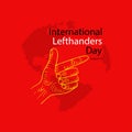 International lefthanders Day. August 13