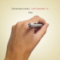 International Lefthanders Day Royalty Free Stock Photo