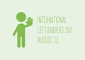 International Lefthanders Day vector Royalty Free Stock Photo
