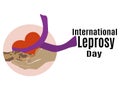 International Leprosy Day, Idea for a poster, banner, flyer or postcard on a medical theme