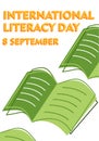 International literacy day celebration education design vector illustration