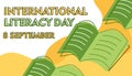 International literacy day celebration education design vector illustration