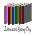 International Literacy Day, idea for a thematic postcard or banner