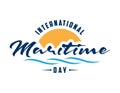 International Maritime Day letter in flat style