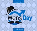 International mens day concept background, flat style