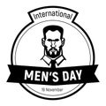 International mens day face icon, simple style