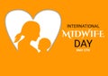 International Midwife Day, greeting card or banner Royalty Free Stock Photo