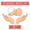 International Midwives Day concept card