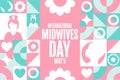 International Midwives Day. May 5. Holiday concept. Template for background, banner, card, poster with text inscription Royalty Free Stock Photo