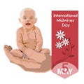 International Midwives day - postcard, poster or banner