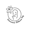 International Midwives Day Vector Linear Emblem