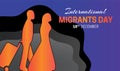 International Migrants Day Abstract Background Illustration Royalty Free Stock Photo