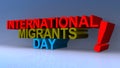 International migrants day on blue