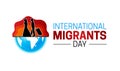 International Migrants Day Logo Icon Illustration