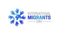 International Migrants Day Logo Icon on Isolated White Background Royalty Free Stock Photo