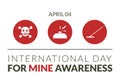 International Mine Awareness Day on April 04 Illustration with Do Not Step on Landmines for Web Banner in Flat Cartoon Hand Drawn