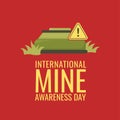 international mine awareness day background template