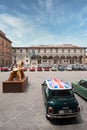 International Mini Meeting 2021. Vintage car rally in Piazza Santissima Annunziata.
