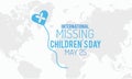 International Missing Children`s Day Prevention and awareness Vector Concept. Banner, Poster International Missing Children`s Da