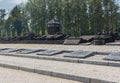 The International Monument to the Victims of Fascism at concentration camp Auschwitz II - Birkenau, Poland. Royalty Free Stock Photo