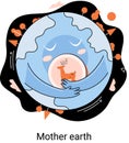 International Mother Earth Day metaphor. Universal symbolic holiday of love and care for our common home Royalty Free Stock Photo