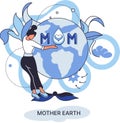 International Mother Earth Day metaphor. Universal symbolic holiday of love and care for our common home Royalty Free Stock Photo